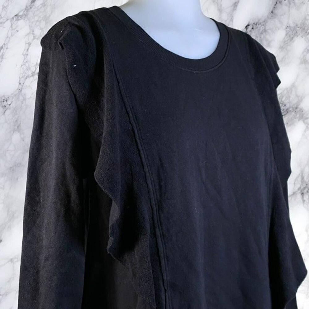 Goldie Ruffle Sweatshirt - Black - Picture 6 of 11